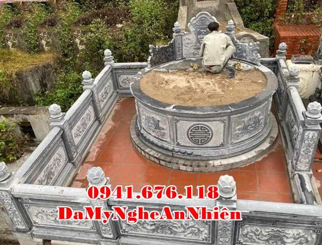 072 Mẫu mộ đá xanh rêu đẹp bán tại Bà Rịa Vũng Tàu