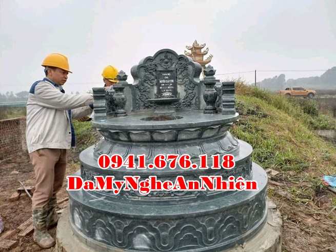 072 Mẫu mộ đá xanh rêu đẹp bán tại Bà Rịa Vũng Tàu